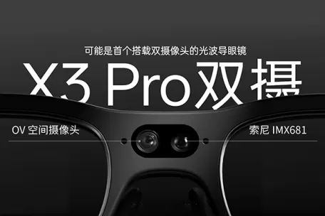 雷鸟X3 Pro：首个搭载双摄像头的光波导眼镜发布！